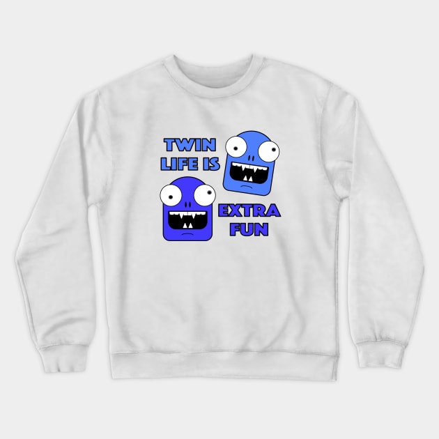 Twin Life Male Twins Crewneck Sweatshirt by LahayCreative2017